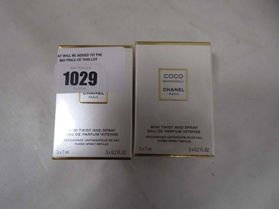 Lot 1029 - 2x Chanel coco mademoiselle mini twist and...