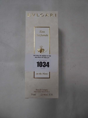 Lot 1034 - Bvlgari au the blanc eau parfumee eau de...