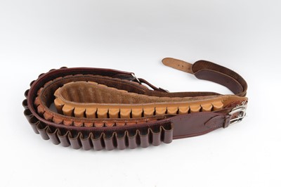 Lot 1062 - Three 12 bore cartridge belts