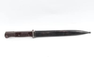 Lot 1065 - Mauser K98 bayonet with scabbard no. 4575