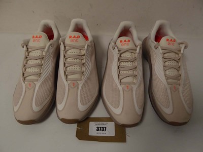 Lot 2 pairs of R.A.D ONE trainers, beige/pink, UK 11