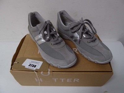 Lot Boxed pair of Hotter trainers, silver/grey, UK 6