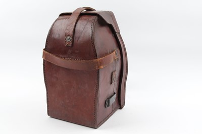 Lot 30 - WWII leather ammunition carrier stamped...