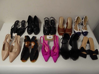 Lot 10 pairs of ladies heels of various styles and...