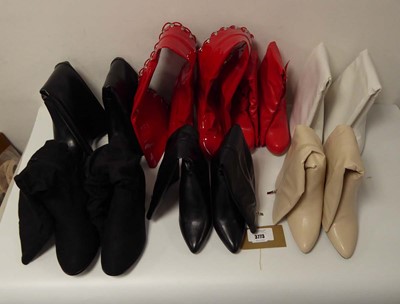 Lot 7 pairs of ladies tall heeled boots of various...