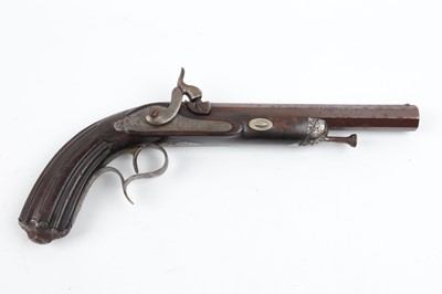 Lot 405 - (S58) 20 bore Continental percussion pistol,...