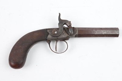 Lot 406 - (S58) 50 bore English Percussion pocket pistol,...