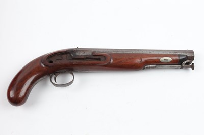 Lot 408 - (S58) The parts of a 20 bore flintlock pistol...