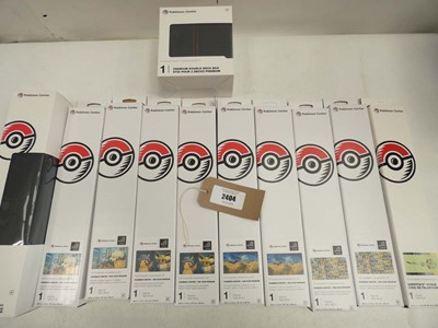 Lot 2404 - 9x Pokemon Center playmats, Double Deck Box...