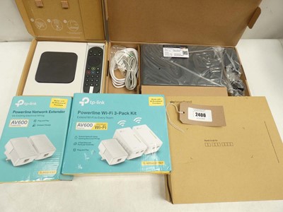 Lot 2406 - Sky Stream, Sky router, Technicolor router and...