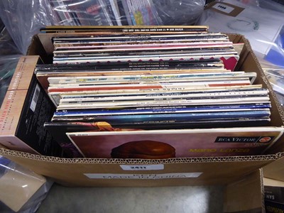 Lot 2411 - Box containing LP vinyl records to include Tom...