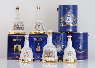 Lot 94 - 10 Assorted Bell's Royal Celebration Decanters...