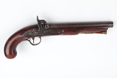 Lot 409 - (S58) 16 bore Percussion service pistol, 9 ins...