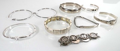 Lot An Oriental Export metalware bracelet with...