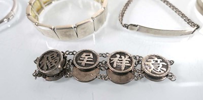 Lot An Oriental Export metalware bracelet with...