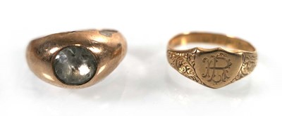 Lot An 18ct yellow gold signet ring, Chester 1911,...