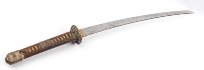 Lot 58 - Japanese Katana, with 27 ins slightly curved...