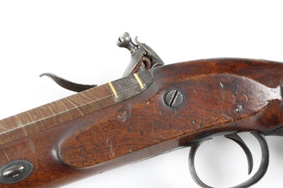 Lot 411 - (S58) 20 bore Flintlock Travelling Pistol by...