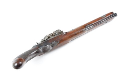 Lot 411 - (S58) 20 bore Flintlock Travelling Pistol by...