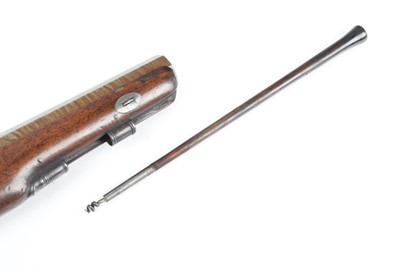 Lot 411 - (S58) 20 bore Flintlock Travelling Pistol by...