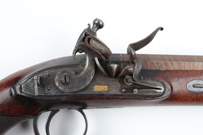 Lot 411 - (S58) 20 bore Flintlock Travelling Pistol by...