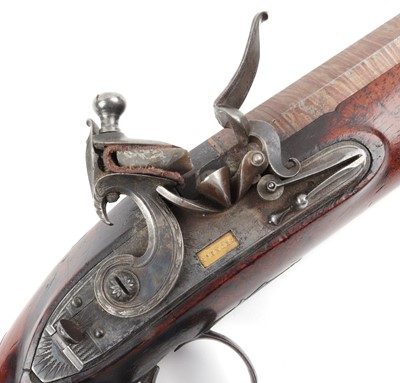 Lot 411 - (S58) 20 bore Flintlock Travelling Pistol by...