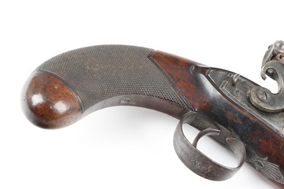 Lot 411 - (S58) 20 bore Flintlock Travelling Pistol by...