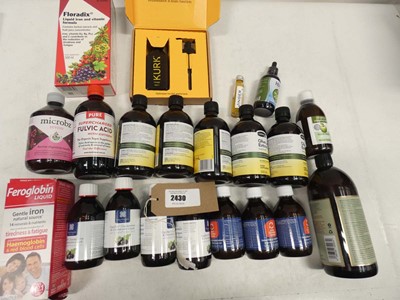 Lot 2430 - Selection of liquid, syrup, tincture vitamin /...