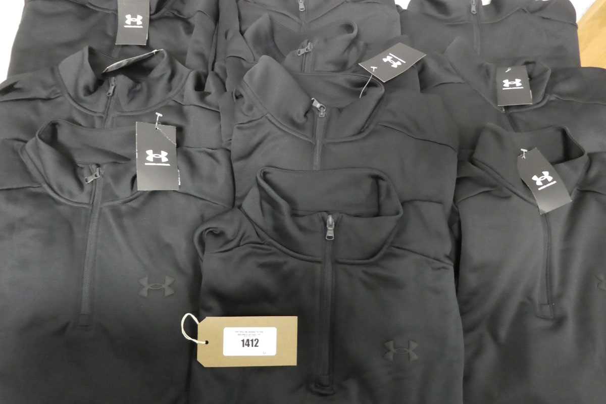 Lot 1412 - Bag containing 10 men's Under Armour 1/4 zip...