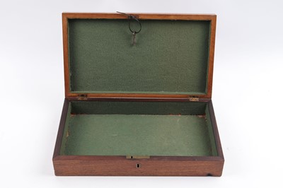 Lot 1082 - Oak pistol case, interior measure 13x7x3 ins,...