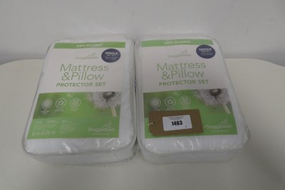 Lot 1483 - x2 Snuggledown anti allergy mattress and...