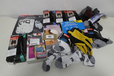 Lot 1499 - A mixed lot of underwear, bras, gloves & socks....