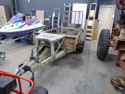 Lot 4254 - Ifor Williams twin axle plant trailer, bed...