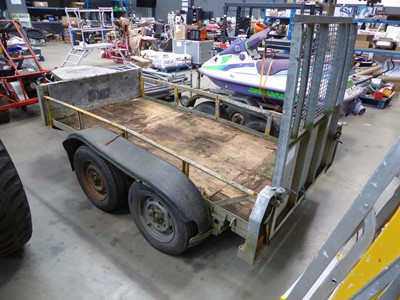 Lot 4254 - Ifor Williams twin axle plant trailer, bed...