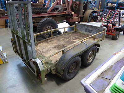 Lot 4254 - Ifor Williams twin axle plant trailer, bed...