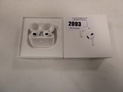 Lot 2093 - Pair of Apple AirPods 3rd Gen, model MPNY3ZM/A,...