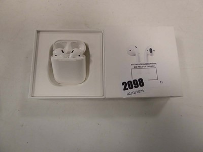 Lot 2098 - Pair of Apple AirPods 2nd Gen, model MV7N2ZM/A,...