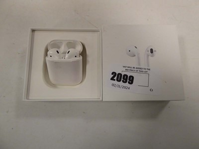 Lot 2099 - Pair of Apple AirPods 2nd Gen, model MV7N2ZM/A,...