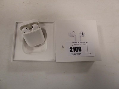 Lot 2100 - Pair of Apple AirPods 2nd Gen, model MV7N2ZM/A,...