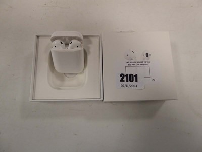 Lot 2101 - Pair of Apple AirPods 2nd Gen, model MV7N2ZM/A,...