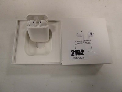 Lot 2102 - Pair of Apple AirPods 2nd Gen, model MV7N2ZM/A,...