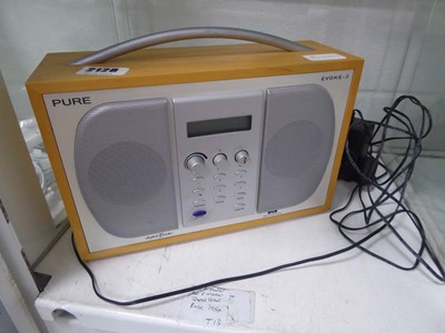 Lot 2128 - Pure Evoke 2 digital radio with power supply