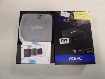 Lot 2129 - Ace PC AK1 mini PC, with windows 10 installed,...