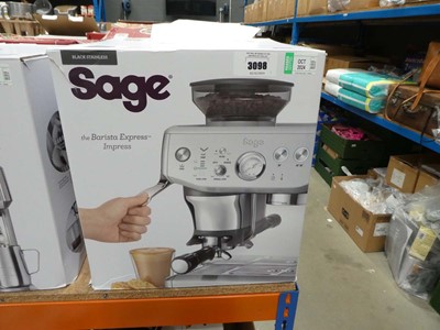 Lot 3098 - Sage Barista impress coffee machine