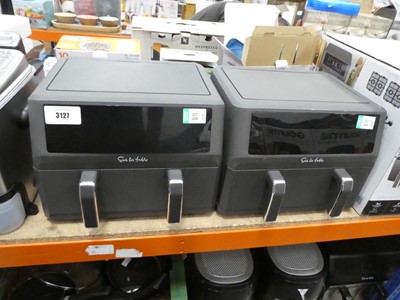 Lot 3127 - 2 unboxed dual basket air fryers