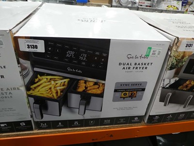 Lot 3130 - Dual basket air fryer