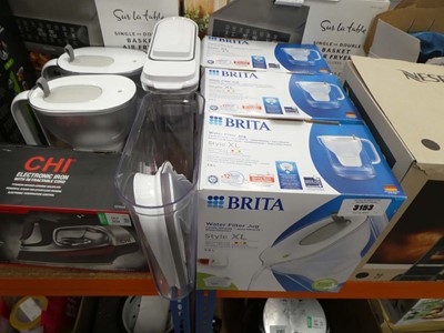 Lot 3153 - 3 Brita water filter jugs plus 2 unboxed and 2...