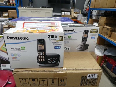 Lot 3185 - 2 Panasonic digital phones