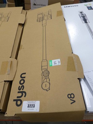 Lot 3223 - Hand held Dyson V8 with pole, head,...