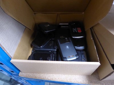 Lot 2206 - Box containing Blackberry phones for spares...